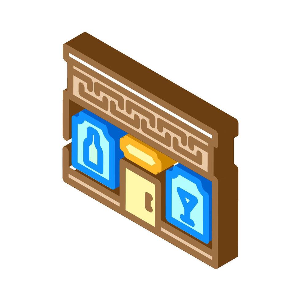 bottle shop isometric icon illustration vector