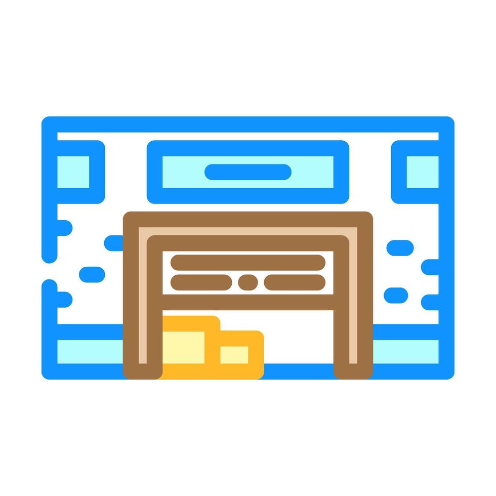 bucket shop color icon illustration vector
