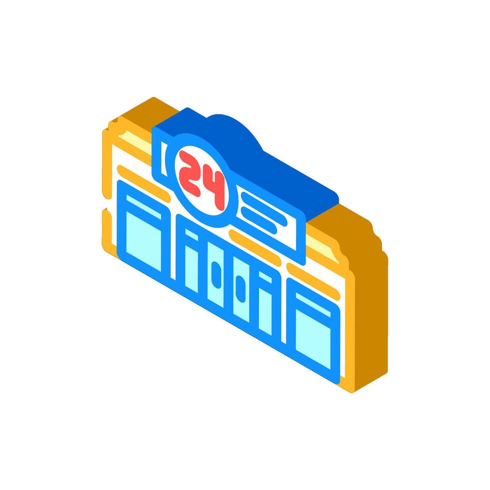 chain store isometric icon illustration vector