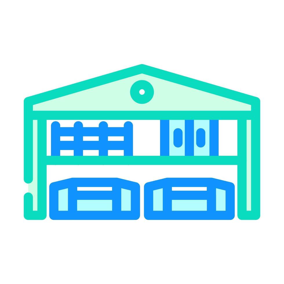 concession shop color icon illustration vector