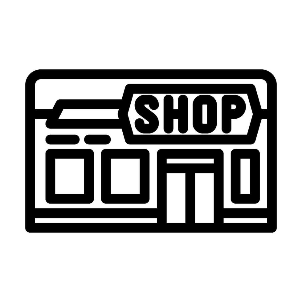 convenience store line icon illustration vector