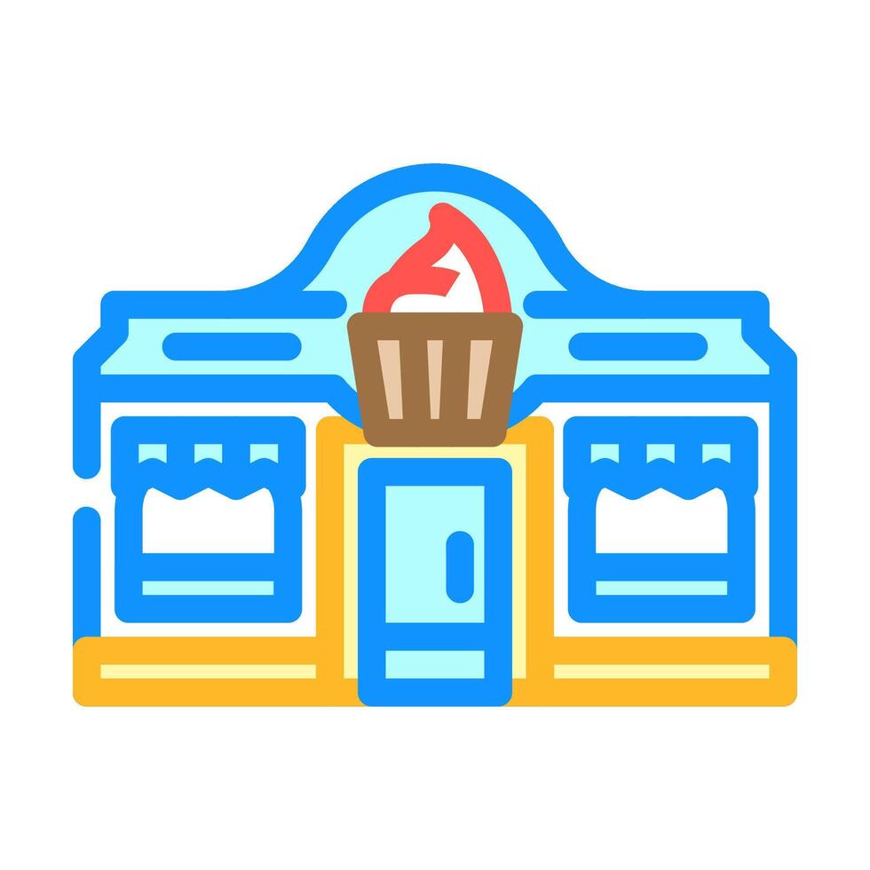 cupcakery shop color icon illustration vector