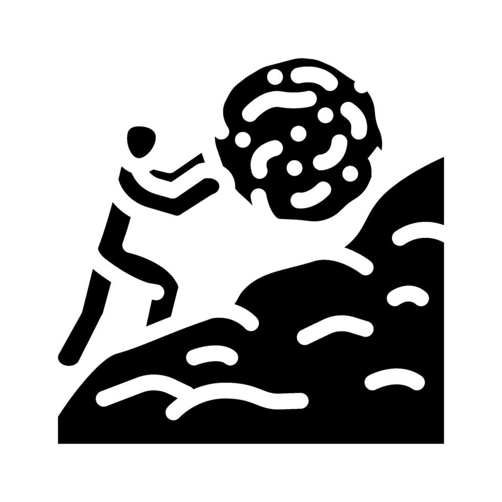 persistence success life glyph icon illustration vector