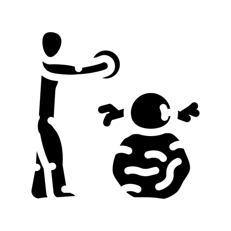 building snowman winter glyph icon illustration vector