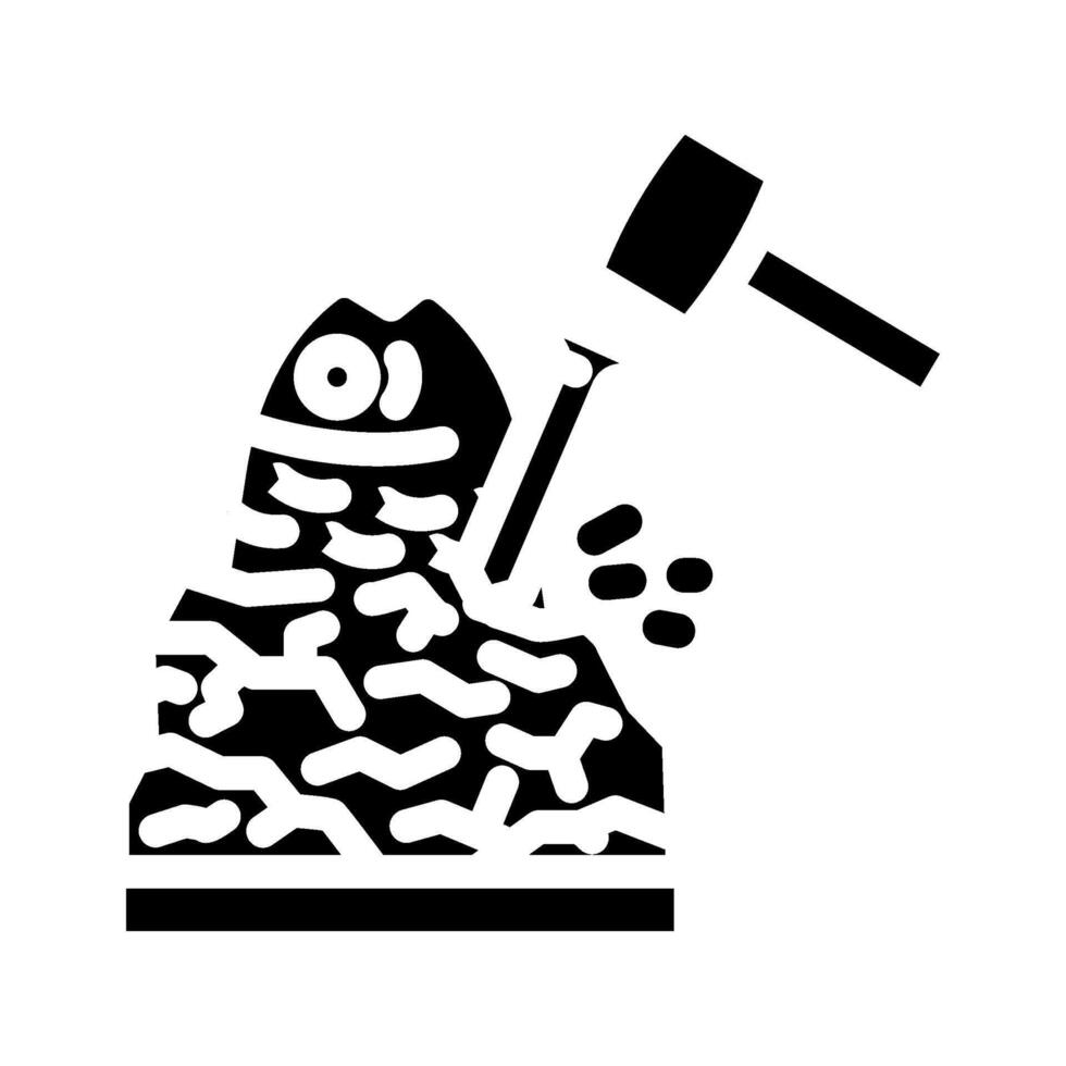 ice sculpture winter glyph icon illustration vector