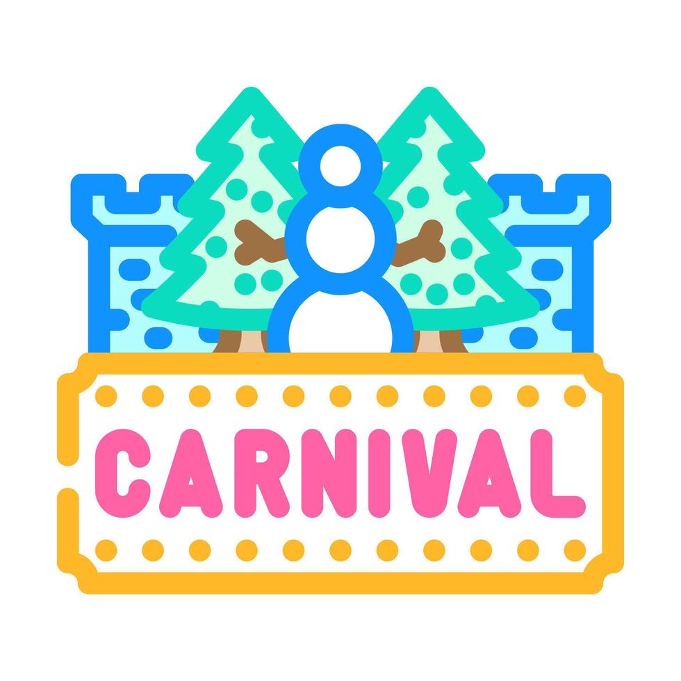 winter carnival winter color icon illustration vector