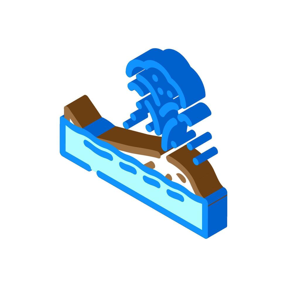 whale watching winter isometric icon illustration vector