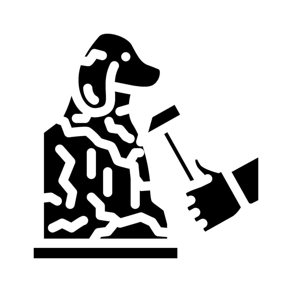 ice sculpting winter sport glyph icon illustration vector
