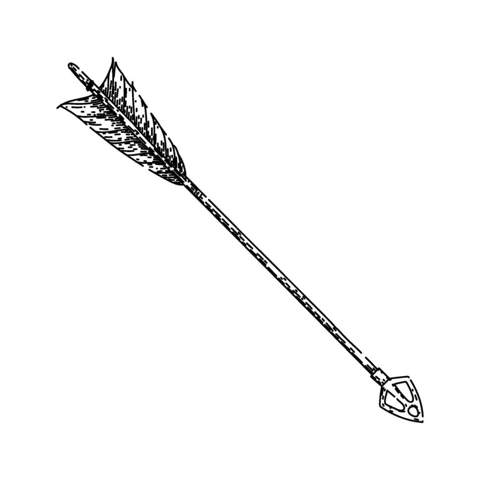 classic arrow sketch hand drawn vector