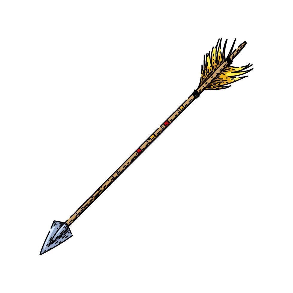 vintage arrow sketch hand drawn vector