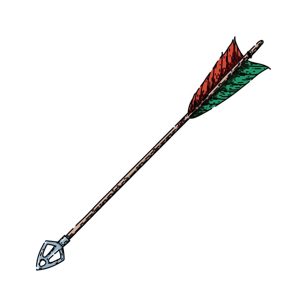 classic arrow sketch hand drawn vector