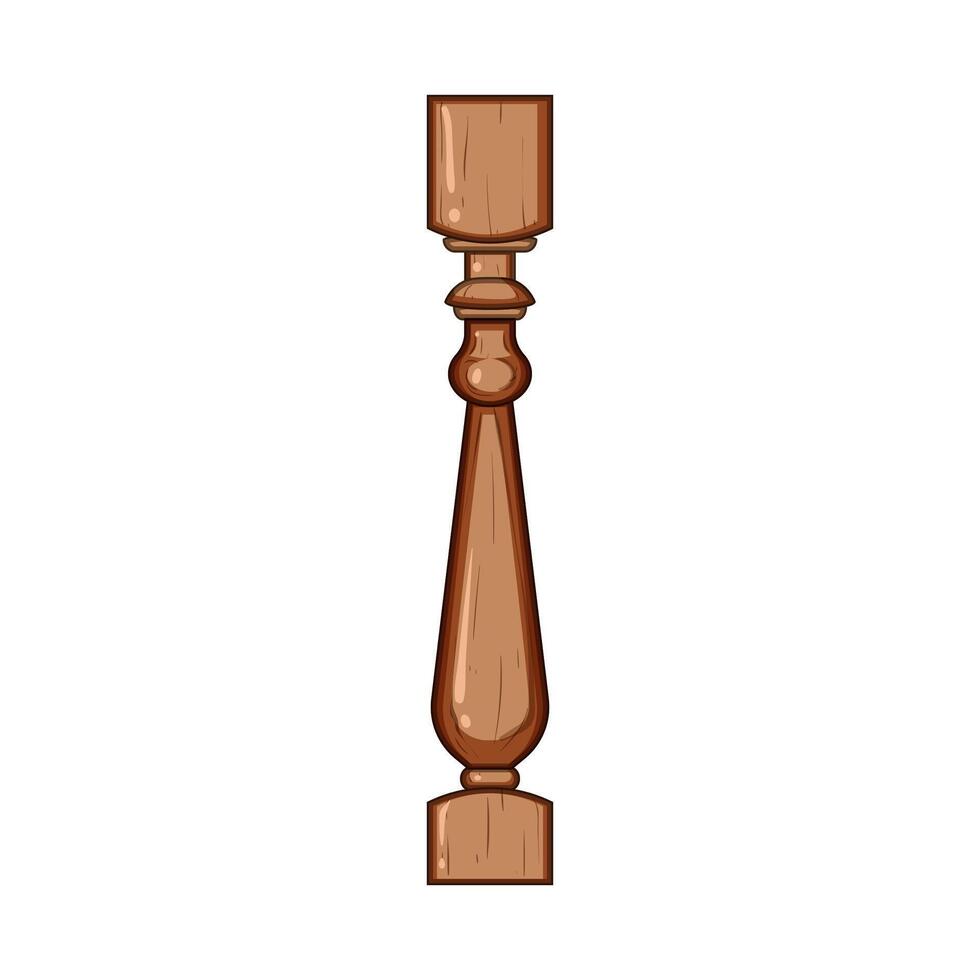 decor balustrade wooden cartoon illustration vector