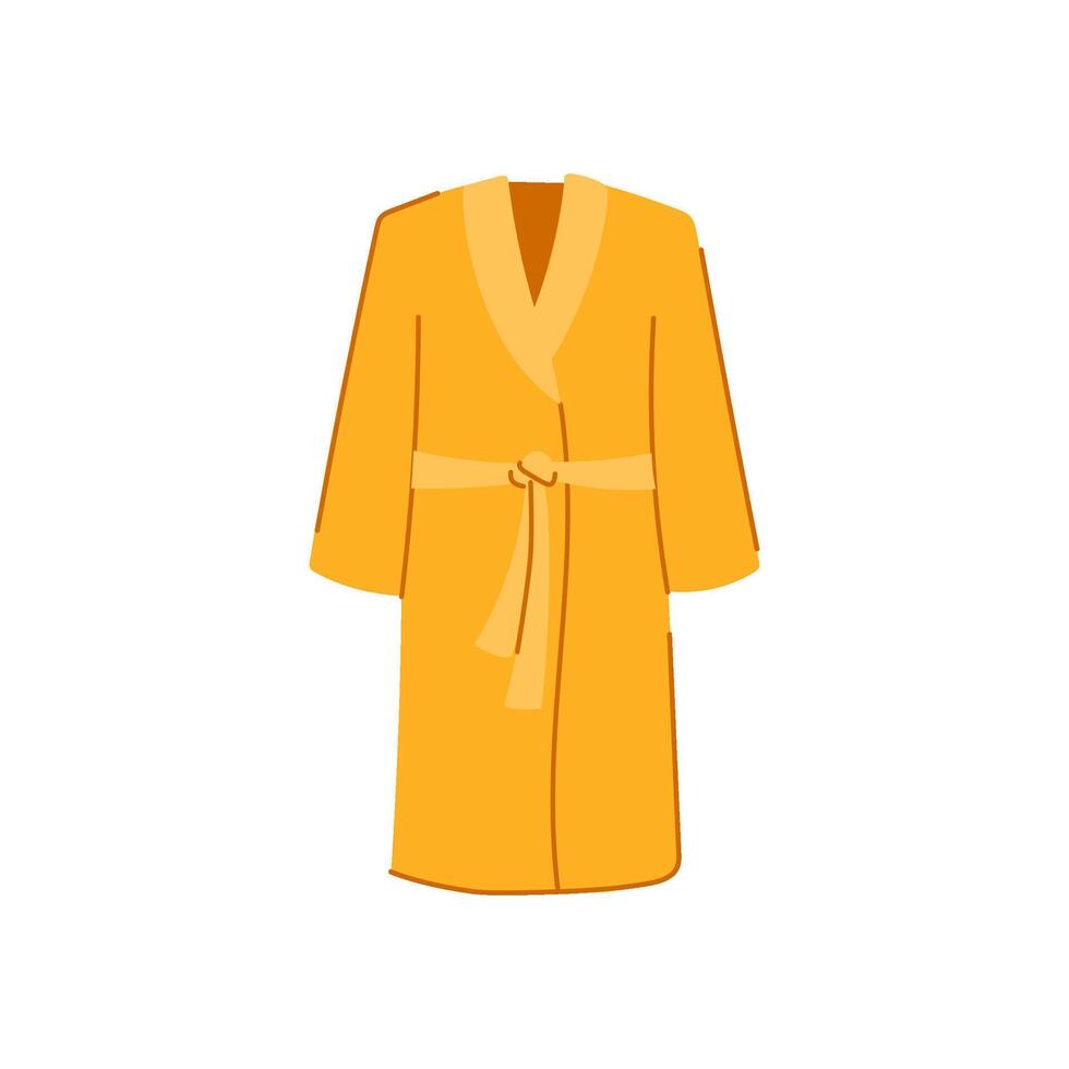 absorbent bathrobe cartoon illustration vector