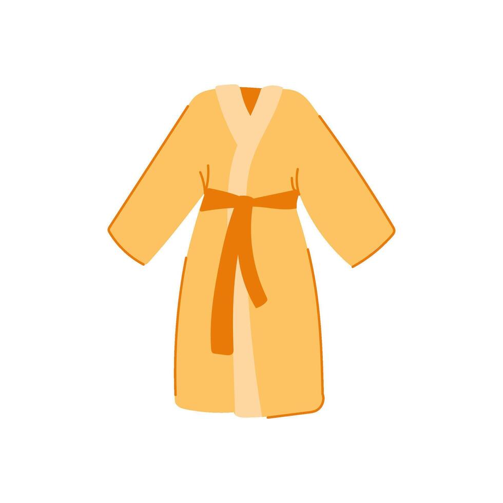 waffle bathrobe cartoon illustration vector