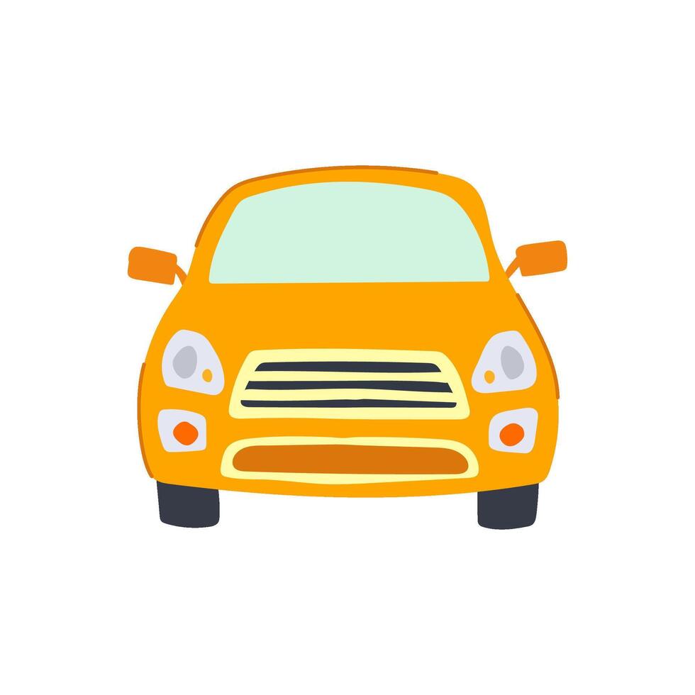 foglights car front cartoon illustration vector