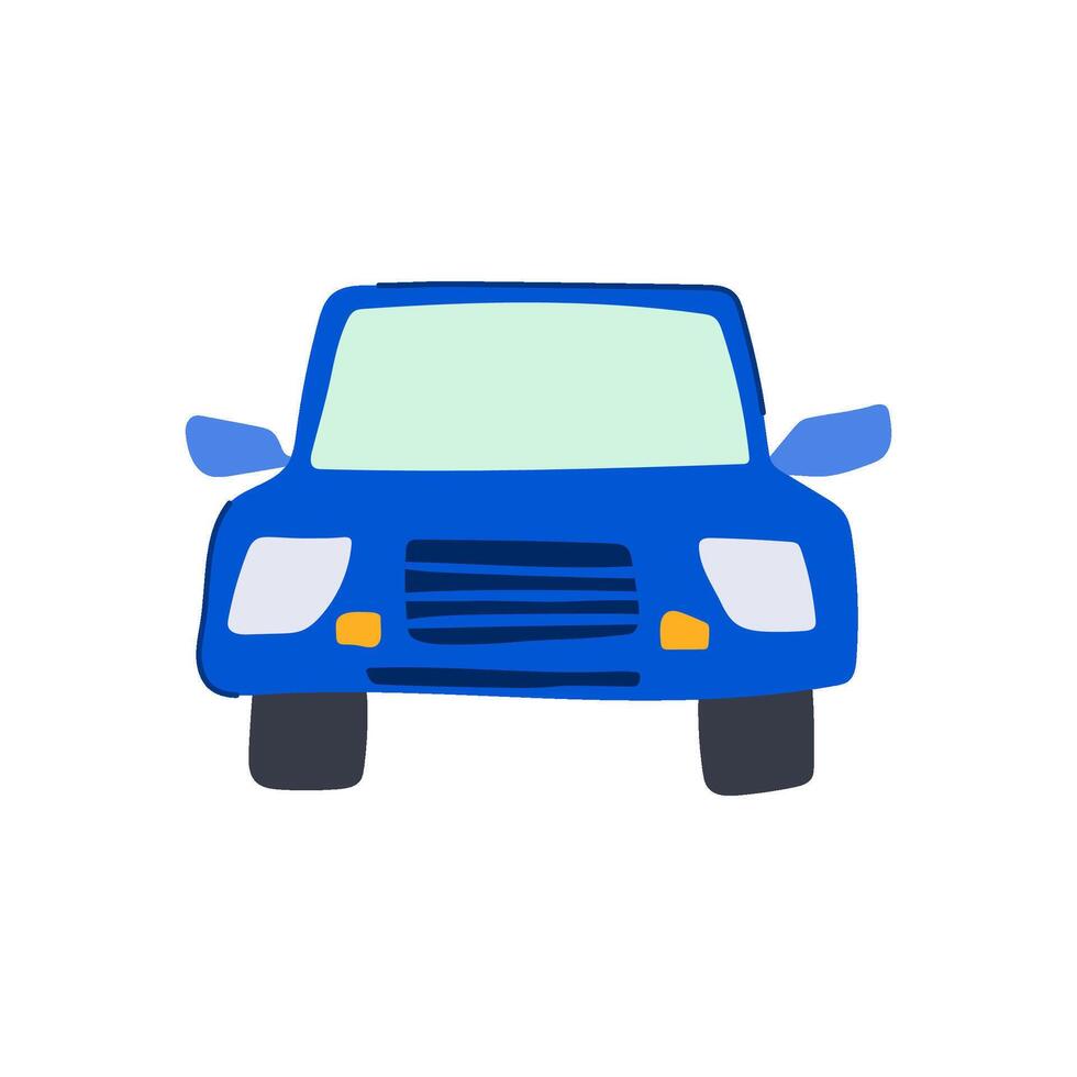 windshield car front cartoon illustration vector