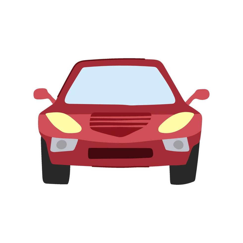airbag car front cartoon illustration vector
