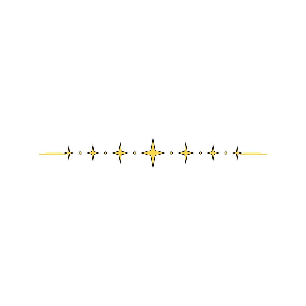eclipse celestial divider border cartoon illustration vector