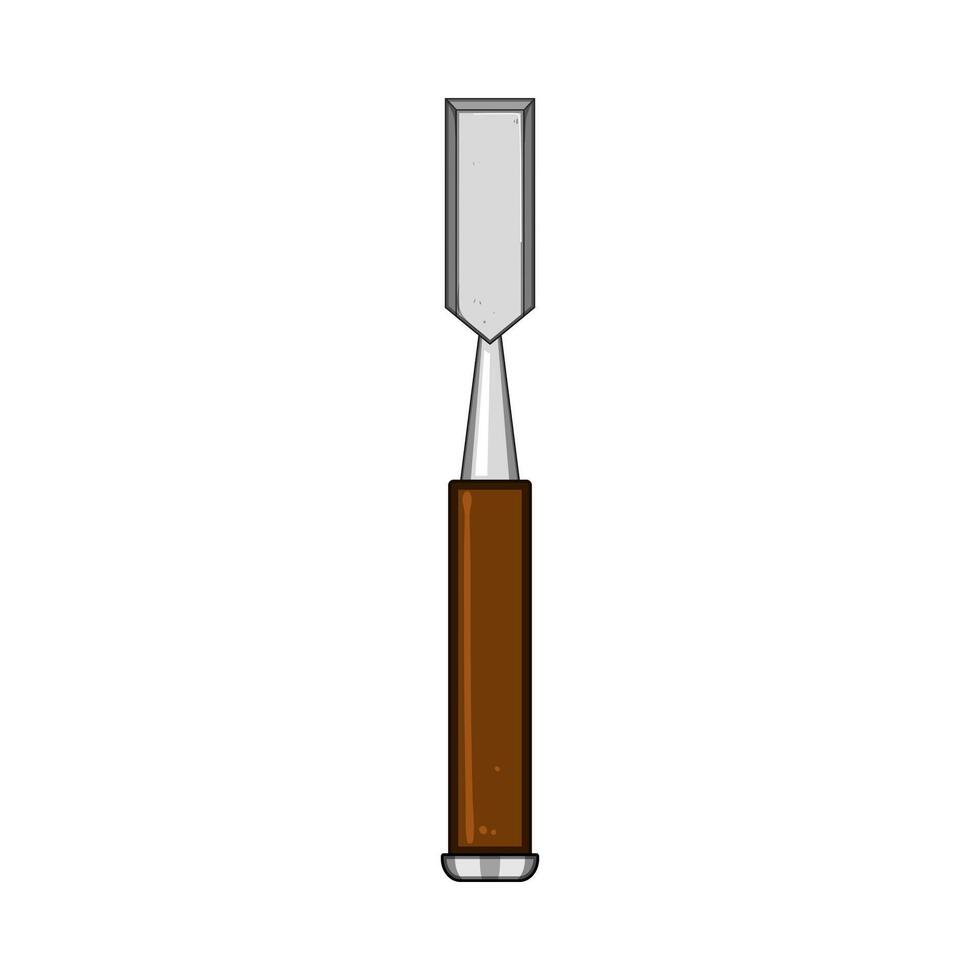 tool chisel carving cartoon illustration vector