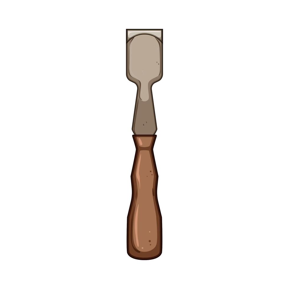 precision chisel carving cartoon illustration vector
