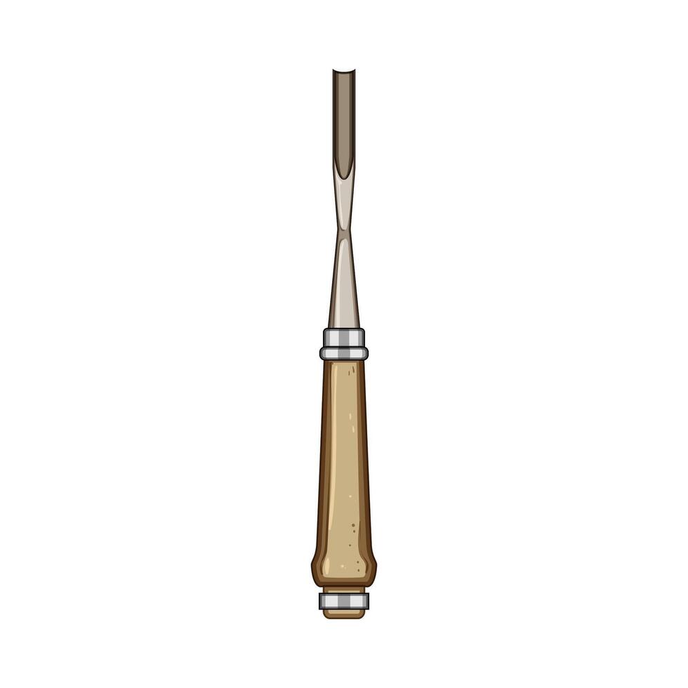 artistry chisel carving cartoon illustration vector