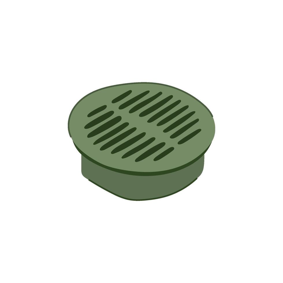 access drain cover cartoon illustration vector