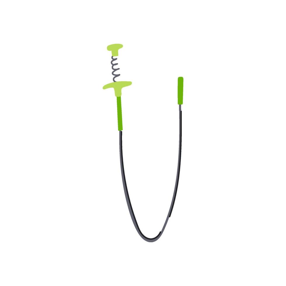 tool drain snake cartoon illustration vector
