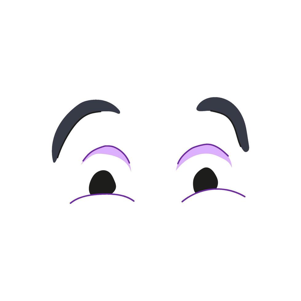 surprised eye emotions cartoon illustration vector