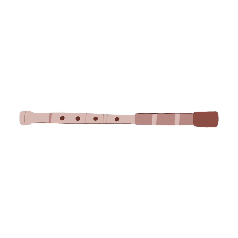 melody flute cartoon illustration vector