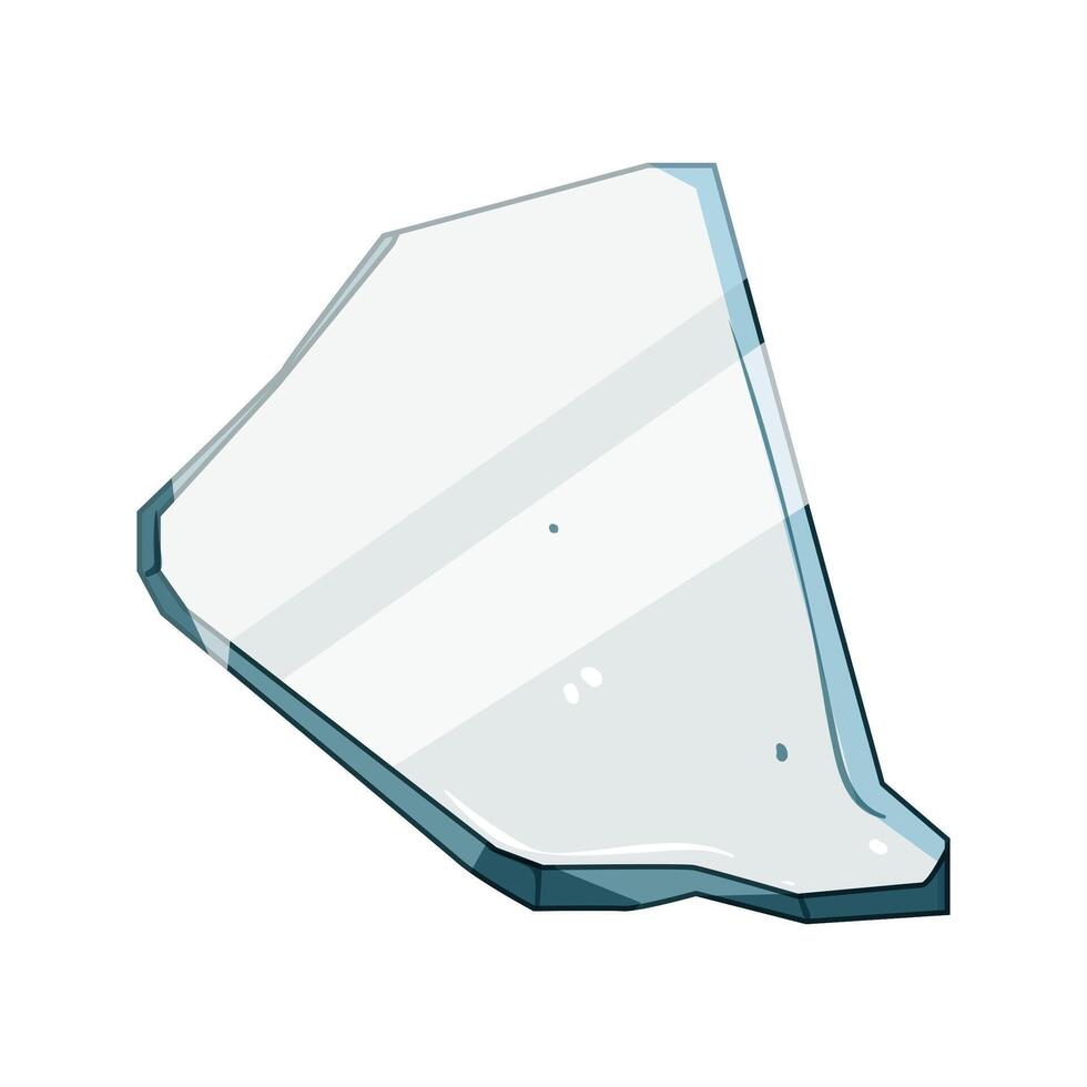 fracture glass broken shard cartoon illustration vector