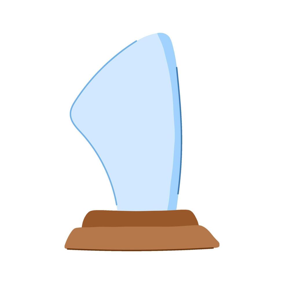 recognition glass trophy cartoon illustration vector