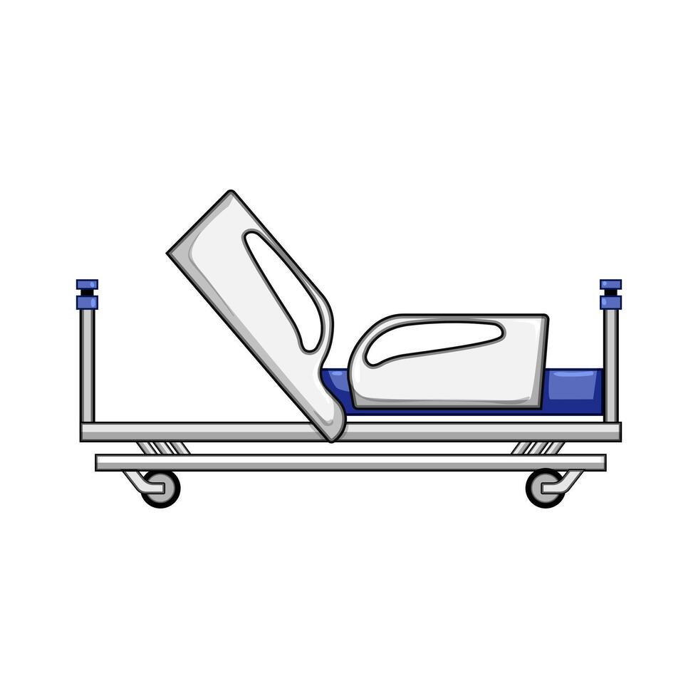 bariatric hospital bed cartoon illustration vector