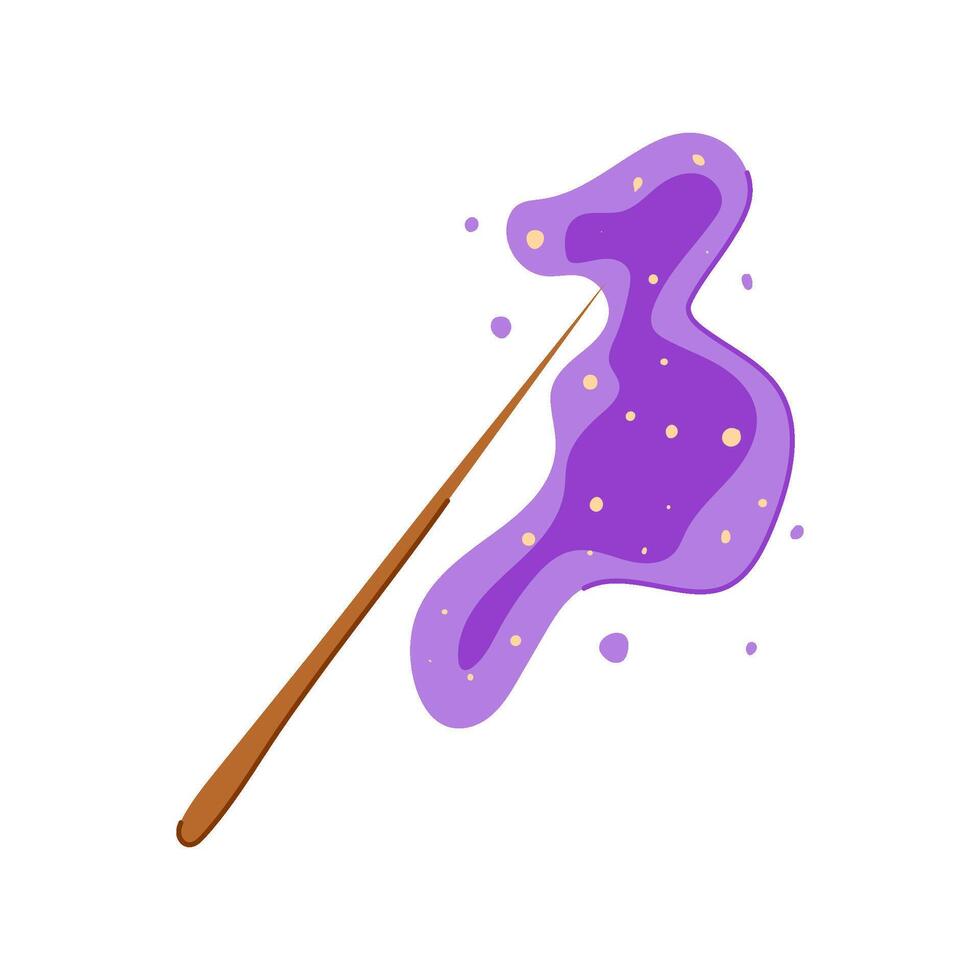 enchantment magic stick cartoon illustration vector