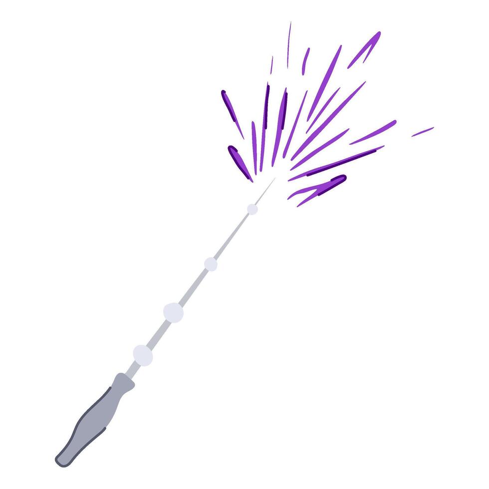 sorcery magic stick cartoon illustration vector
