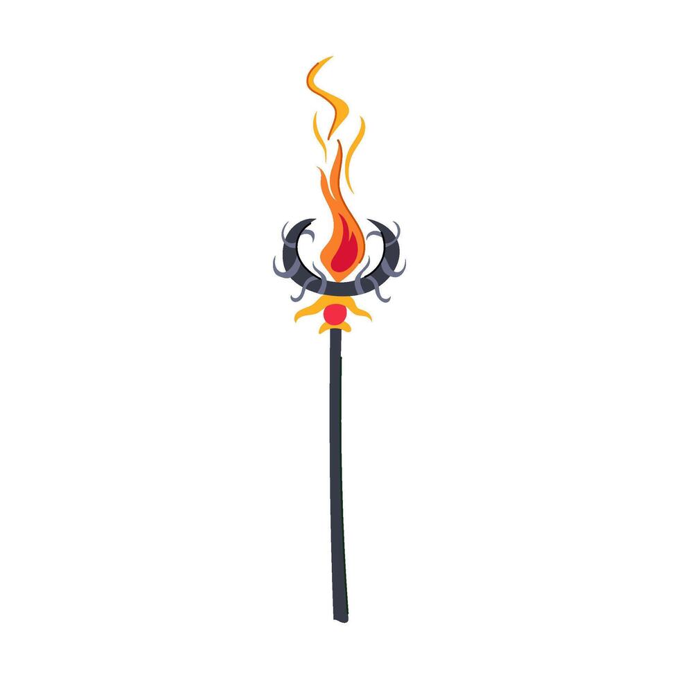 potion magic wizard stick cartoon illustration vector