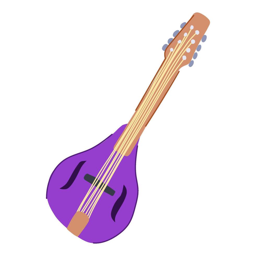 pick mandolin cartoon illustration vector