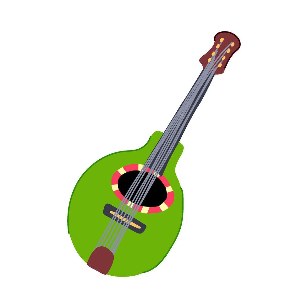 bluegrass mandolin cartoon illustration vector