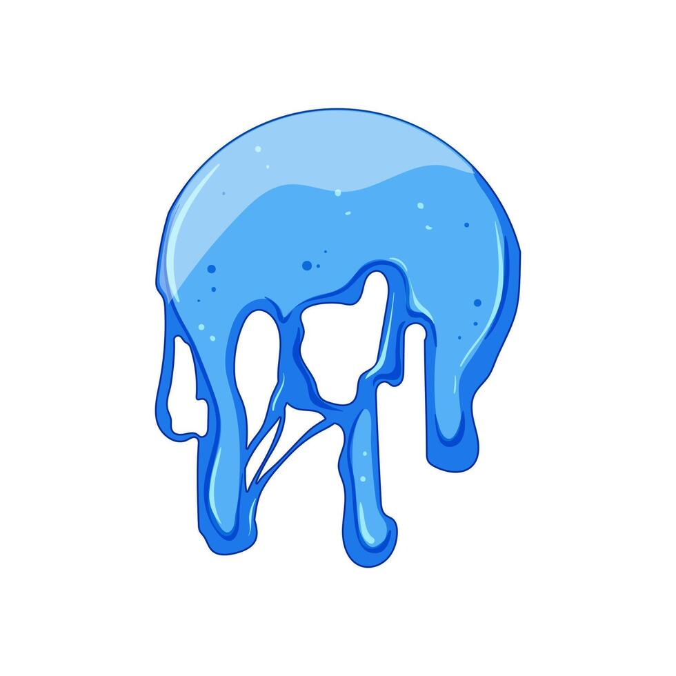 fluid melted circle cartoon illustration vector