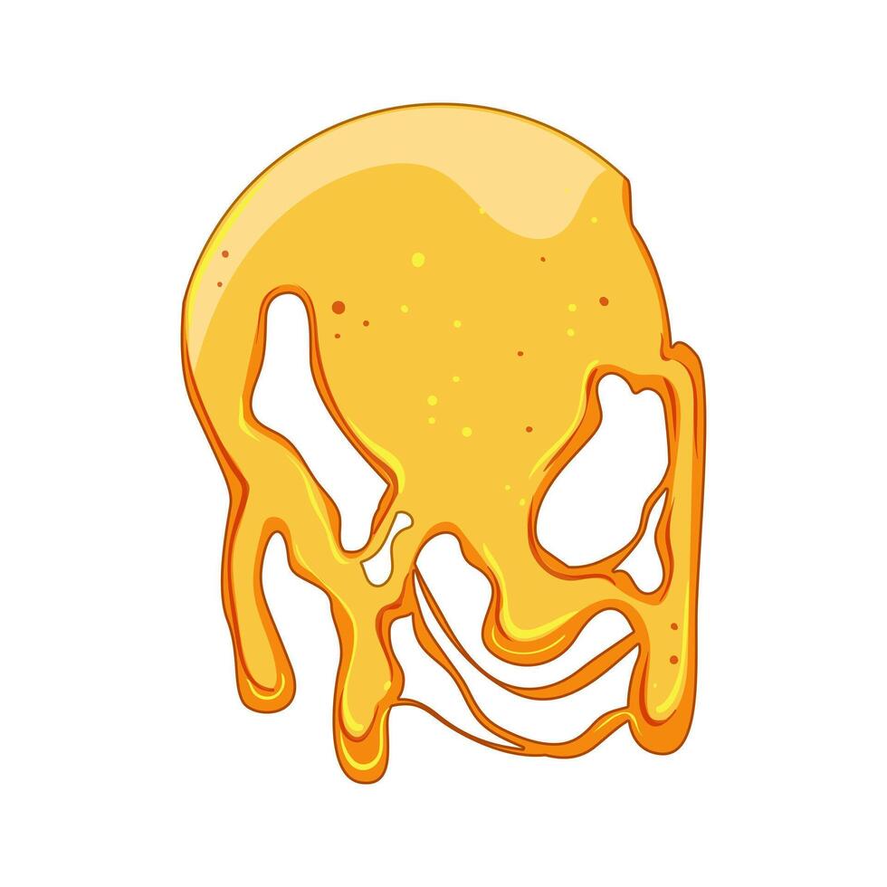 liquid melted circle cartoon illustration vector