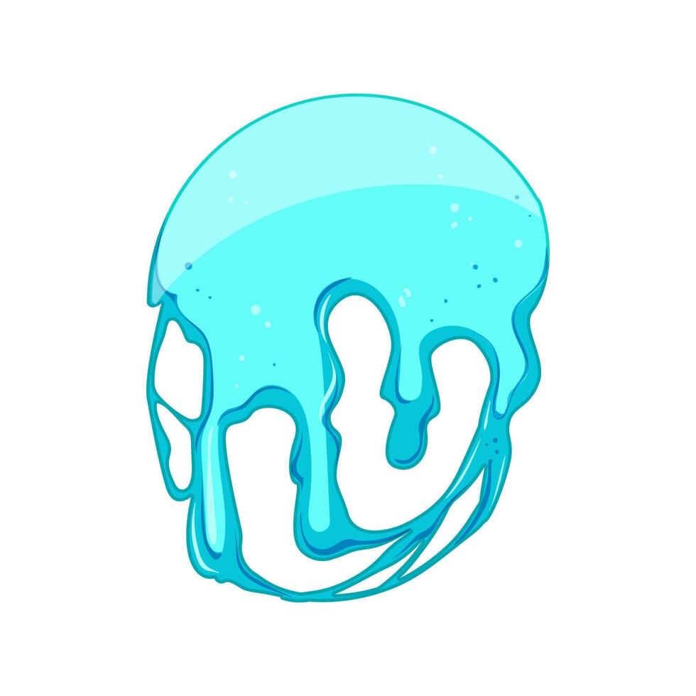 shape melted circle cartoon illustration vector
