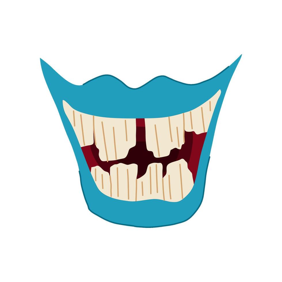beast monster mouth cartoon illustration vector