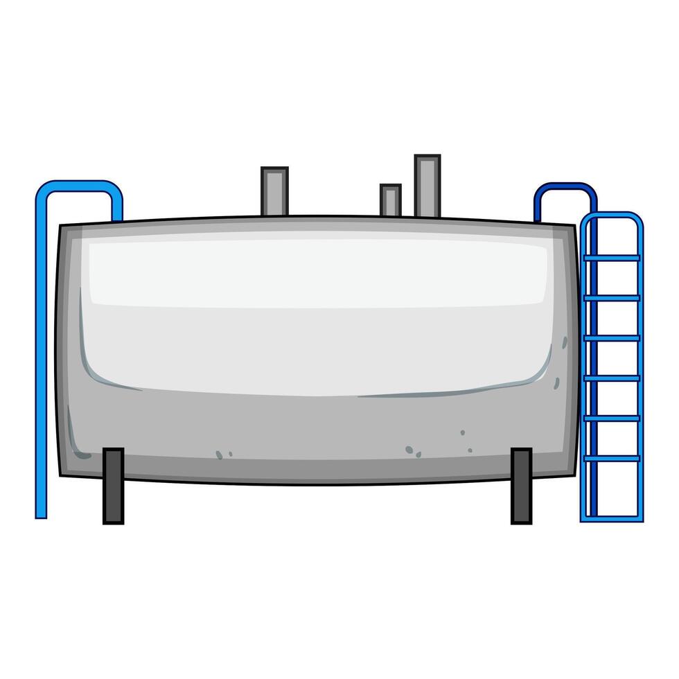 petroleum oil tank storage cartoon illustration vector