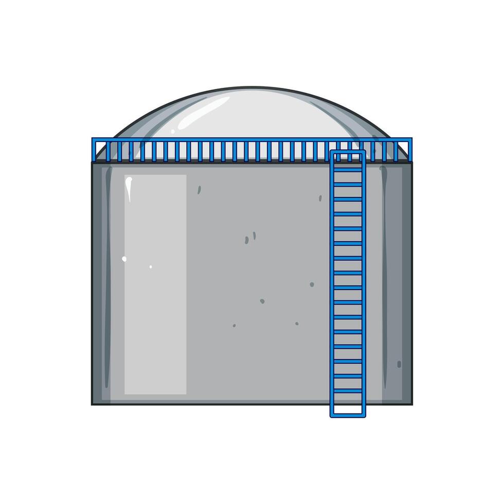 containment oil tank storage cartoon illustration vector