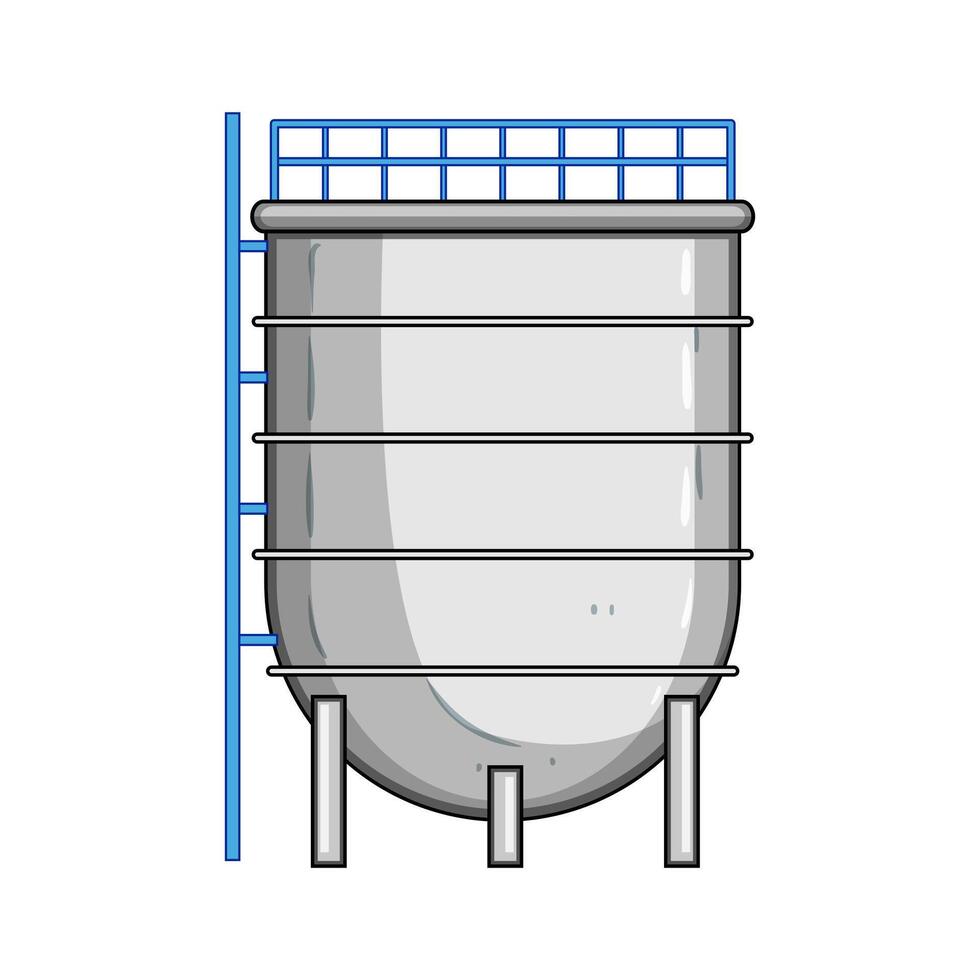 inventory oil tank storage cartoon illustration vector