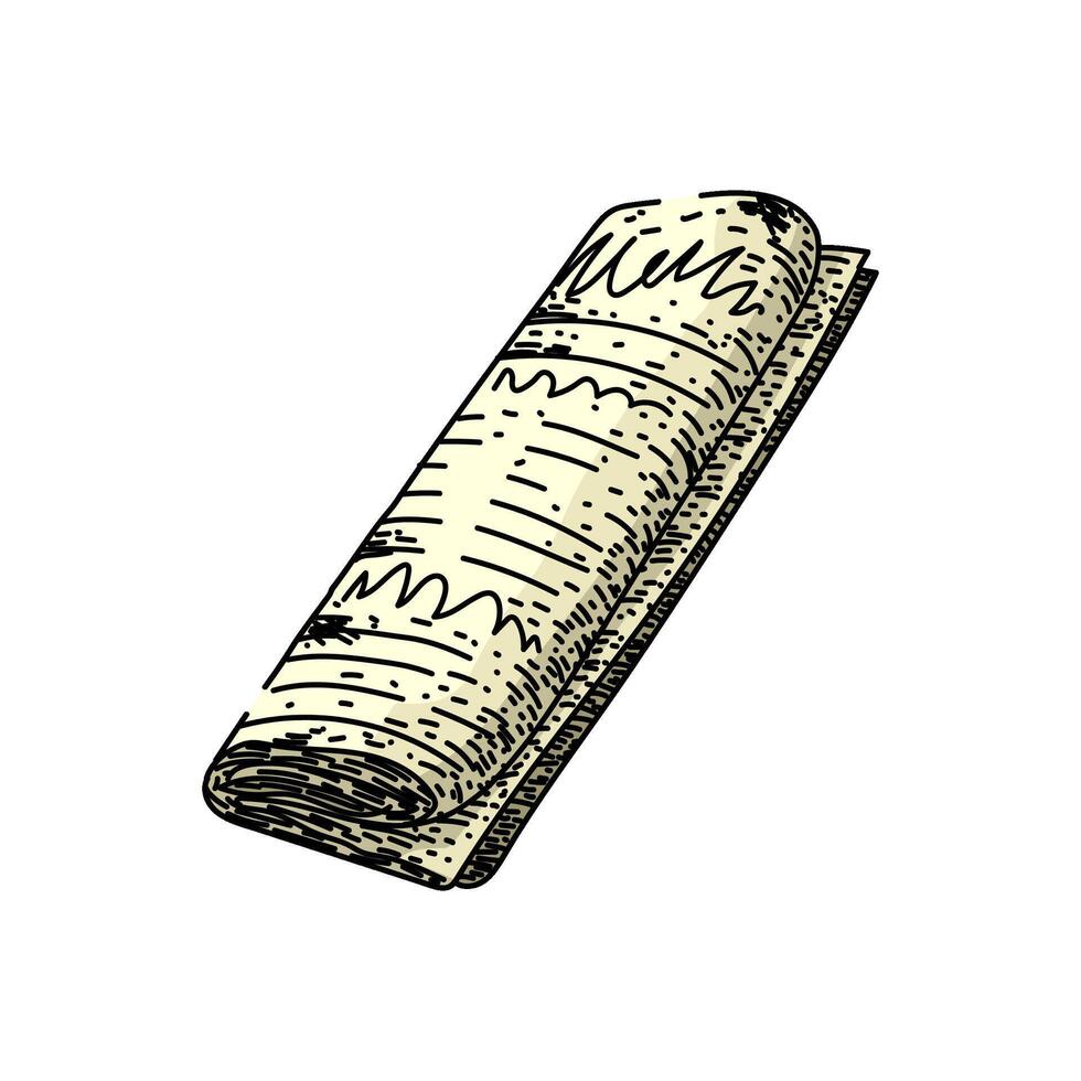 vintage old newspaper sketch hand drawn vector
