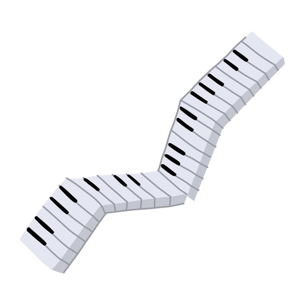 composition piano cartoon illustration vector