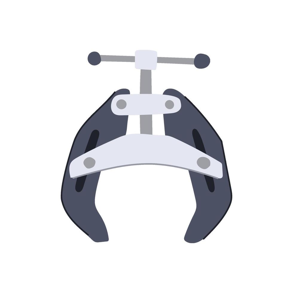 durable pipe clamp cartoon illustration vector