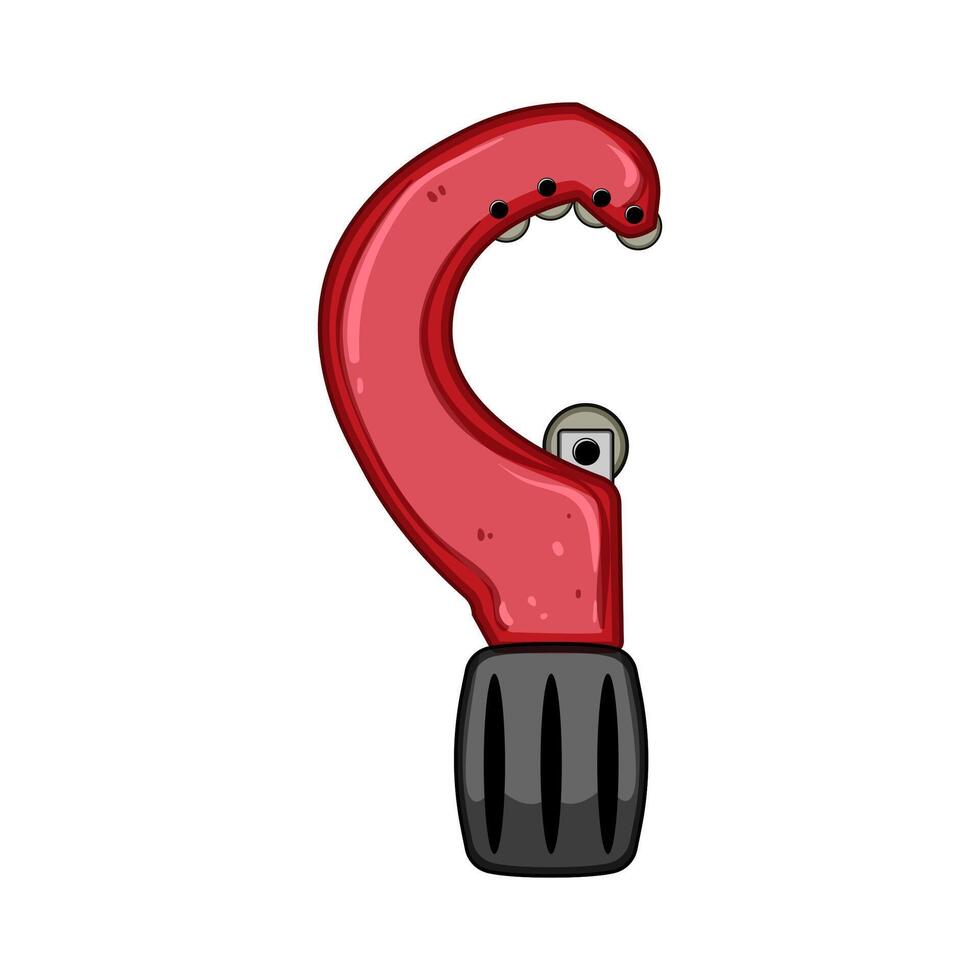 steel pipe cutter cartoon illustration vector