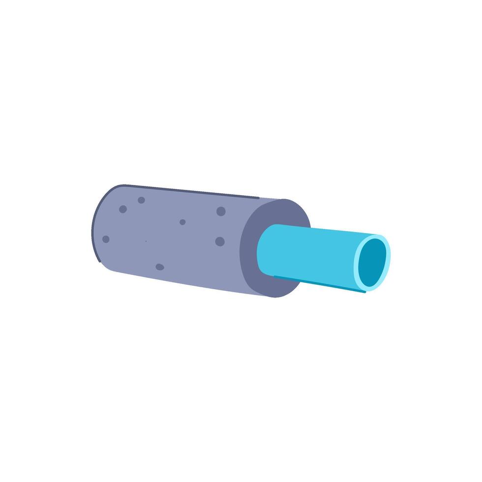 protection pipe insulation cartoon illustration vector