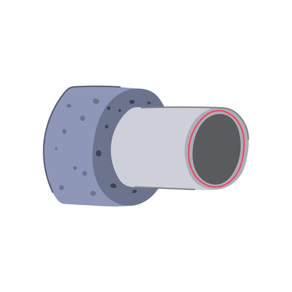 temperature pipe insulation cartoon illustration vector